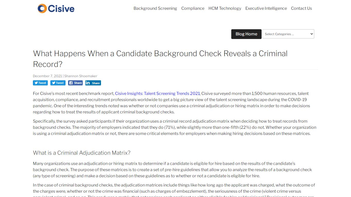 Cisive - What Happens When a Candidate Background Check Reveals a ...